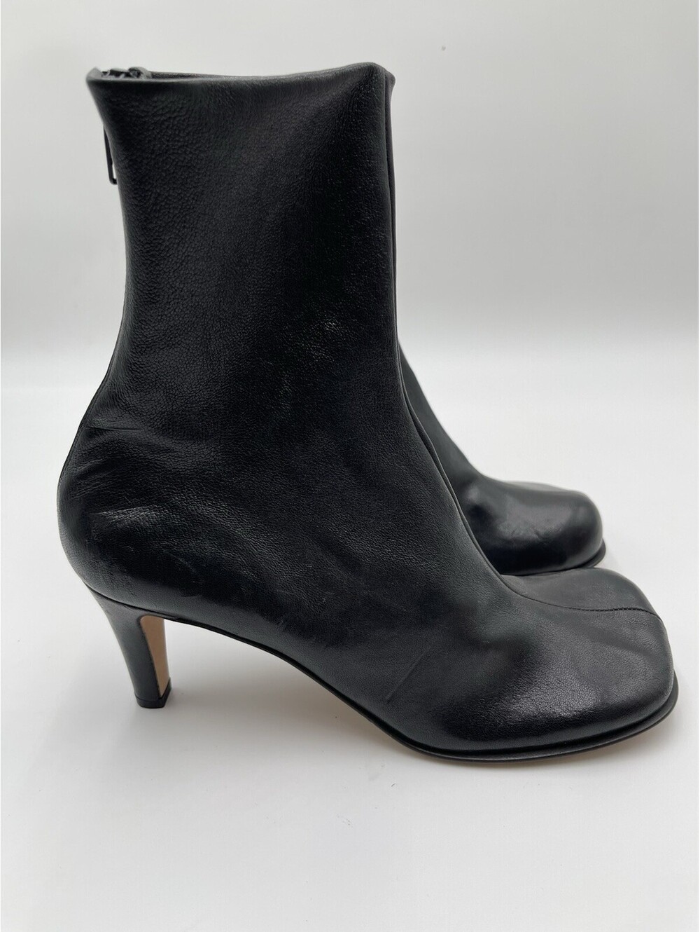 Women’s Bottega Veneta Nico Ankle Boots Black Leather Size 37